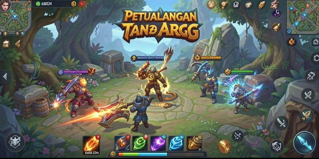 Tampilan grafis menawan dalam gameplay 68IDN yang menantang.