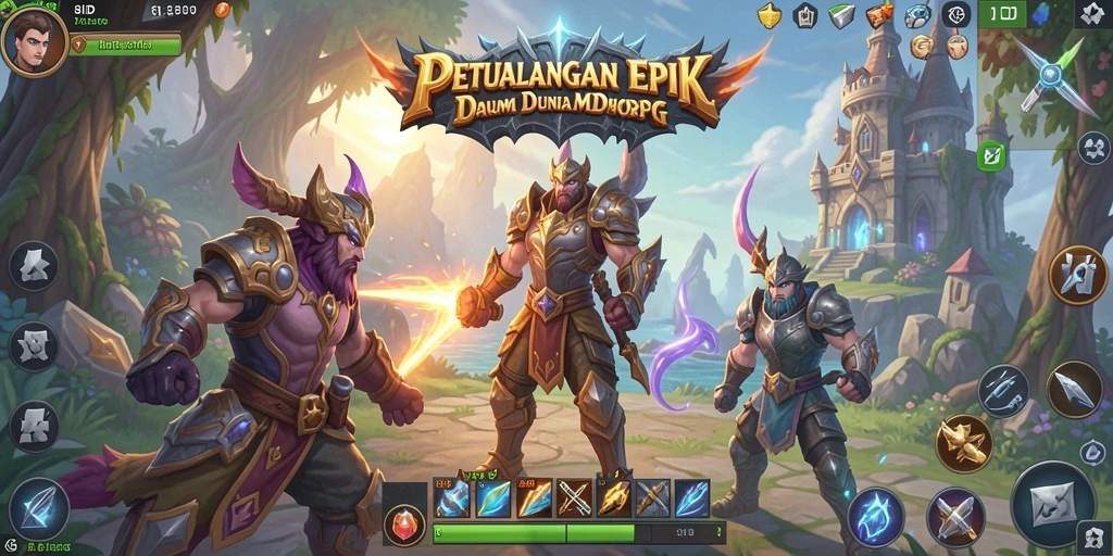 Tampilan permainan <strong>8ID</strong> dengan aksi seru di dunia MMORPG.