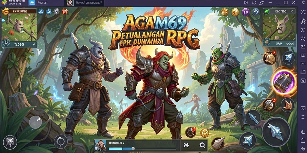 Screenshot gameplay AGAM69 menampilkan karakter dalam pertempuran epik.