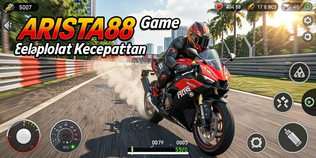 Tampilan menarik dari gameplay balap motor ARISTA88.