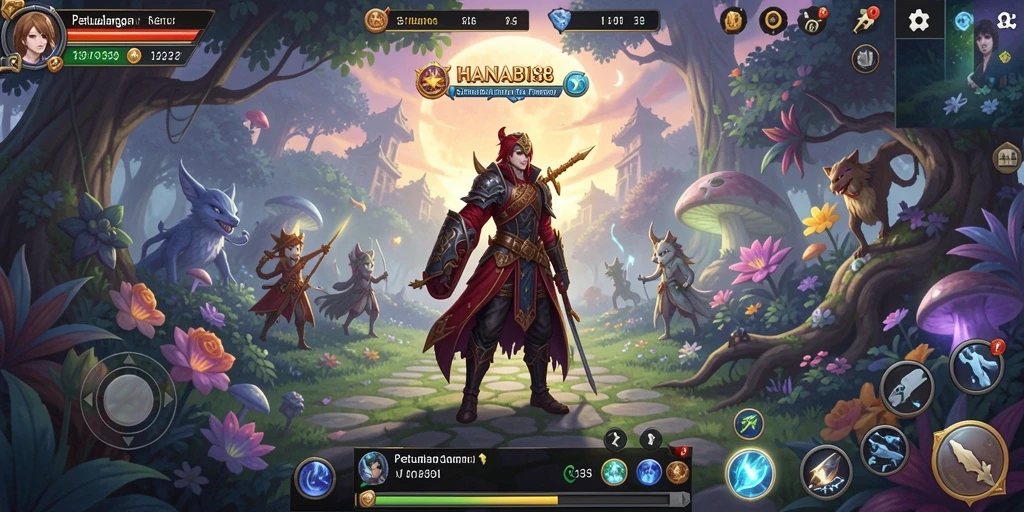 Tampilan gameplay seru dalam petualangan di HANABI88.