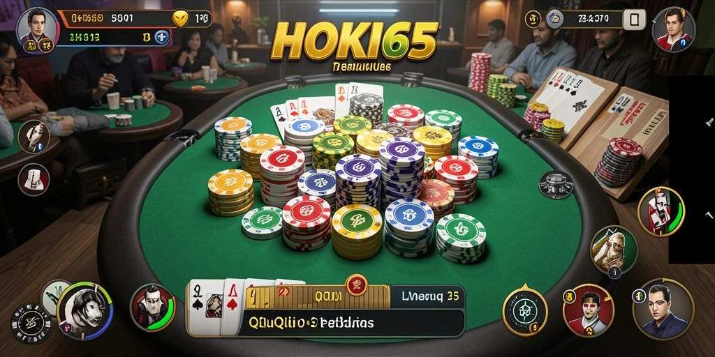 Tampilan menarik dari gameplay QiuQiu di HOKI65.