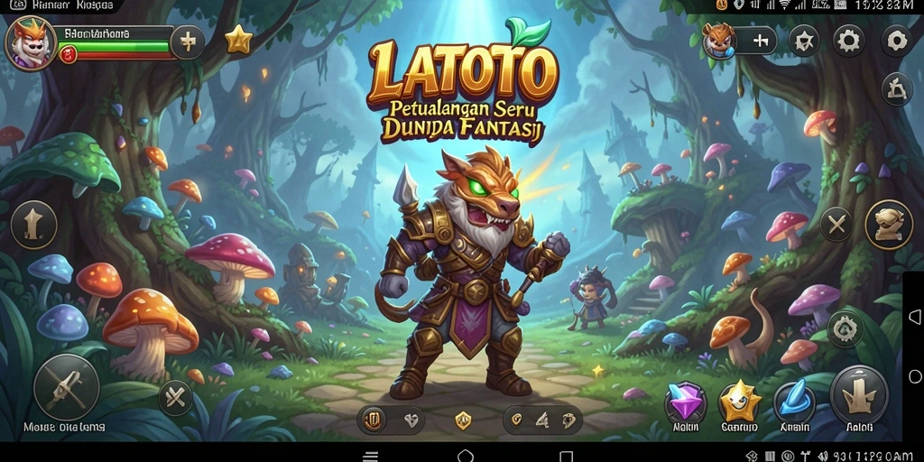 Screenshot utama LATOTO menunjukkan gameplay yang menakjubkan dan penuh tantangan.