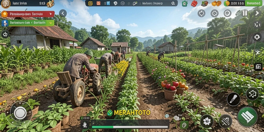 Tampak menariknya gameplay Farming di MERAHTOTO.