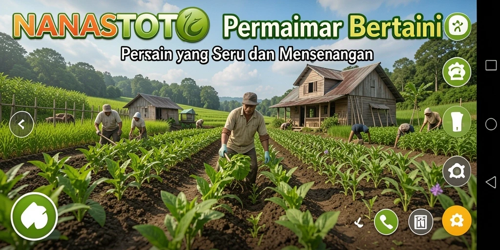 Screenshot gameplay NANASTOTO menampilkan proses bertani yang memikat dan interaktif.