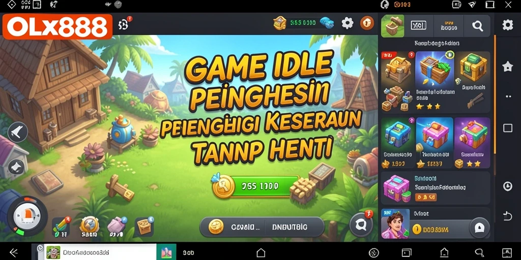 Tampilan gameplay OLX888 yang memukau dan sederhana.