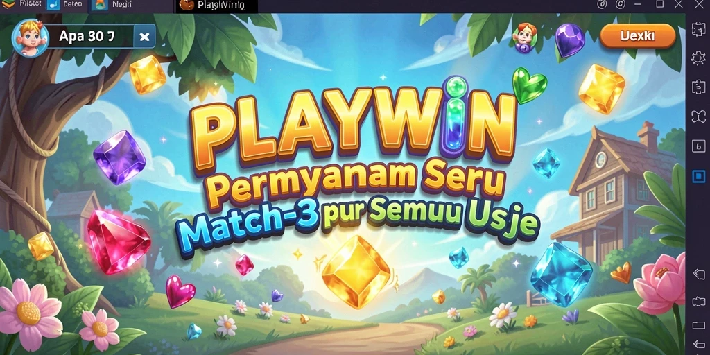 Screenshot dari gameplay PLAYWIN menampilkan aksi Match-3 yang seru.