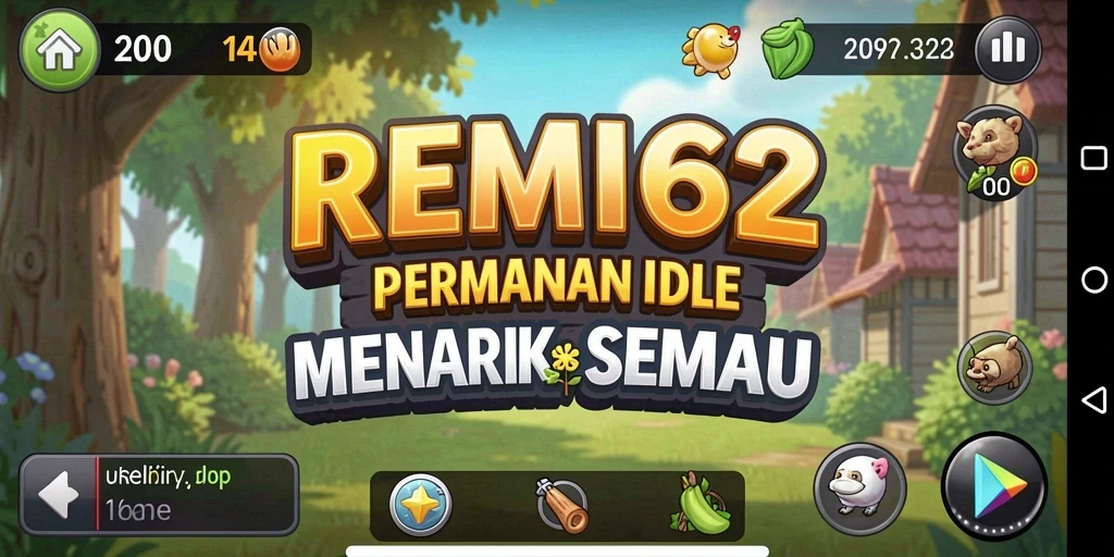 Screenshot utama REMI62 menampilkan aksi gameplay Idle yang menarik.