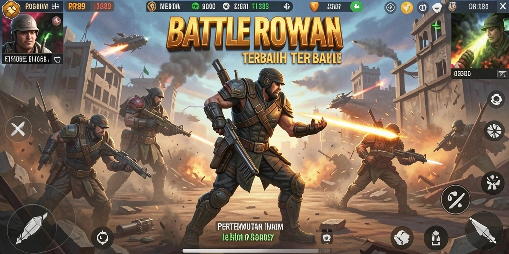 Gameplay menarik dalam pertempuran intens Battle Royale.