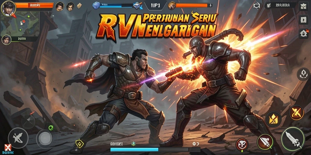 Tampilan gameplay mendebarkan dari RVIP1 dengan aksi pertarungan yang intens.