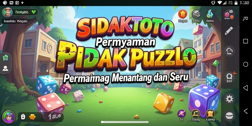 Gameplay seru SIDAKTOTO dengan tantangan puzzle yang menarik.