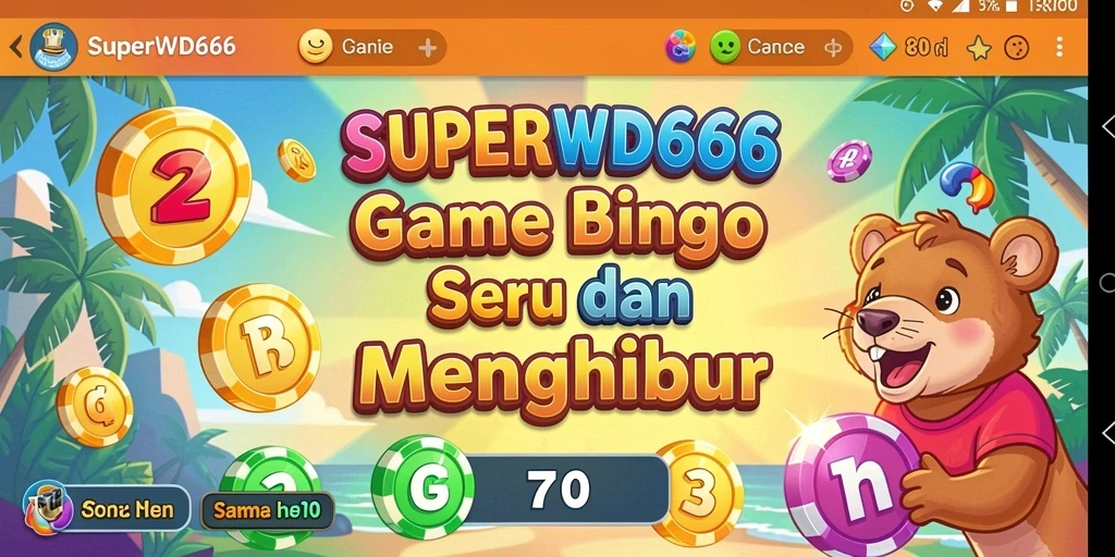 Tampilan gameplay seru dari SUPERWD666 saat bermain Bingo.