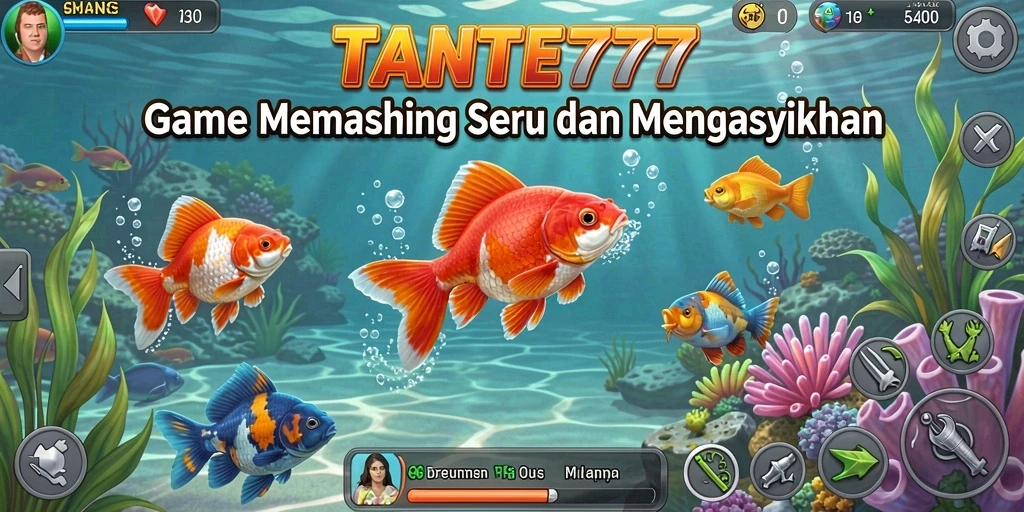 Tampilan gameplay seru dalam memancing ikan di TANTE777.