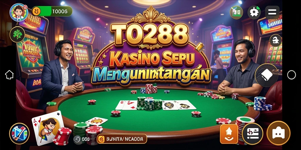 Tampilan gameplay seru dalam aplikasi Kasino TO288.