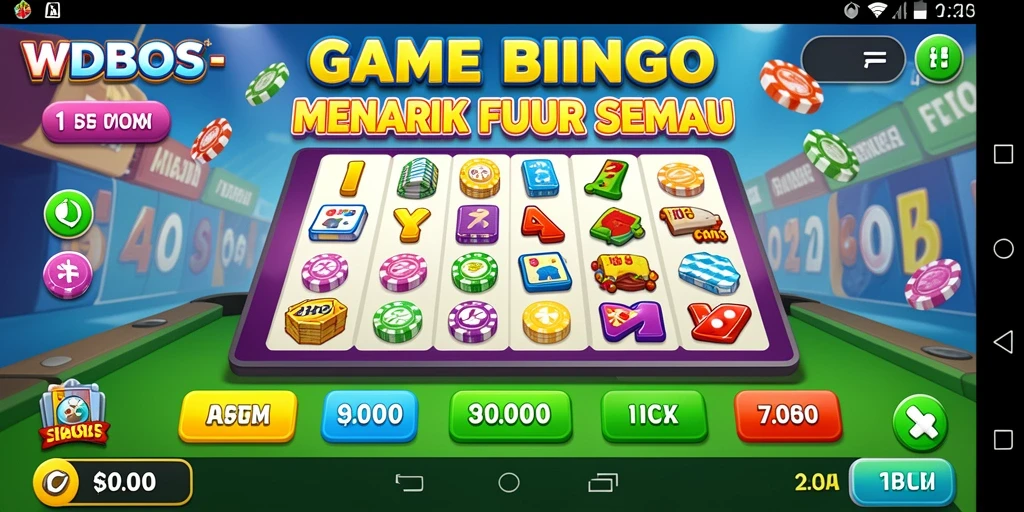 Screenshot WDBOS menampilkan gameplay seru dan interaksi pemain dalam Bingo.